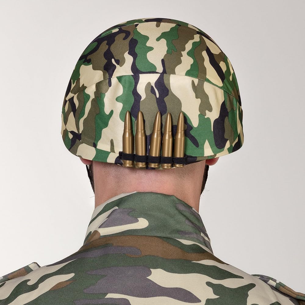 Boland Adults Military Helmet, Camouflage, Army Helmet, Adjustable Strap, Soldier, Army Fancy Dress Accessory, Headwear, Hat - Image 4
