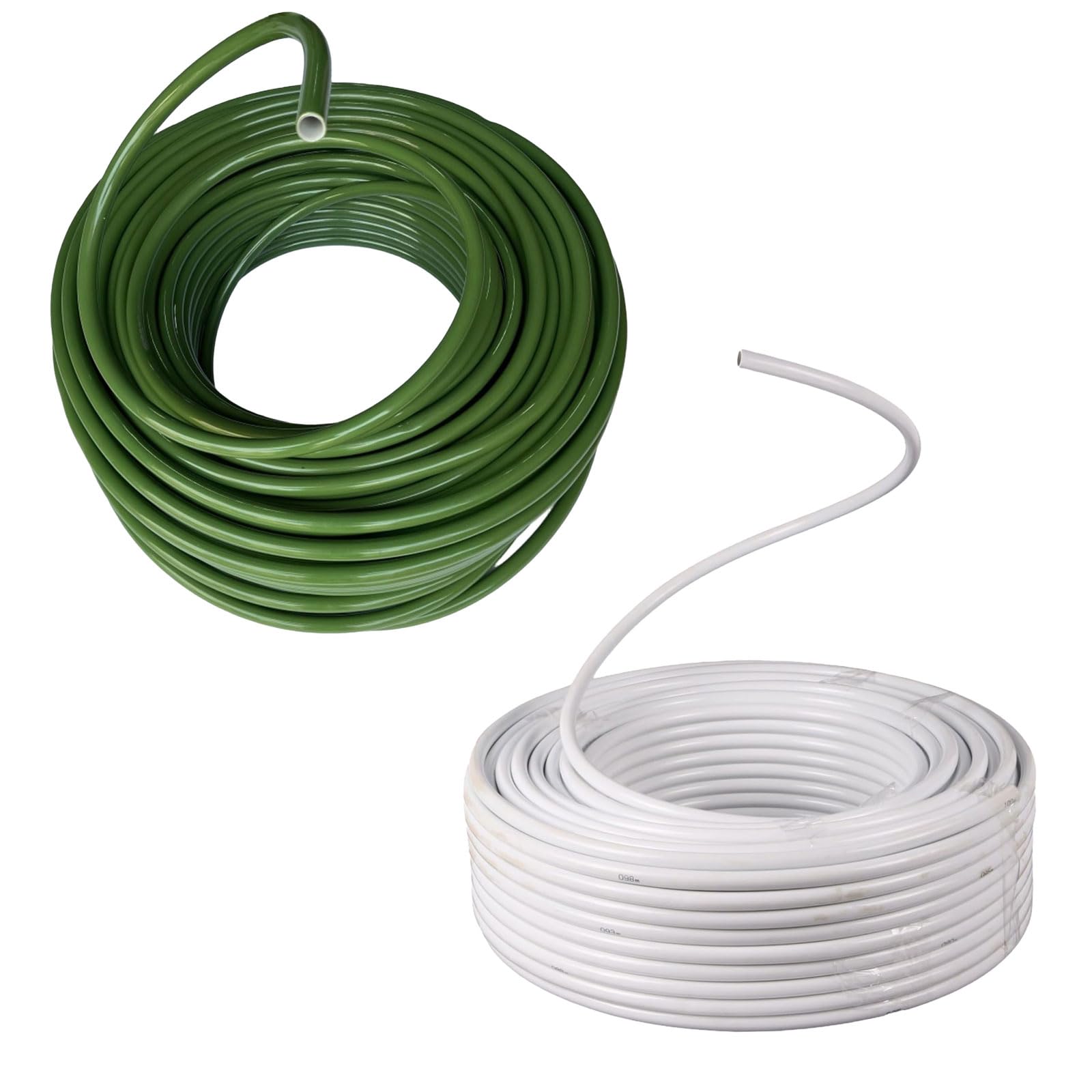 Ydjiancai Green+White Flexible Pvc Pipe For Giant Flowers, Floral Pole Display Stand - Bendable Tubing For Diy Balloon Backdrop Arches, Wedding & Party Decor, Crafts (Sturdy & Reusable)(Size:16.4ft/5M,Color:green+White)