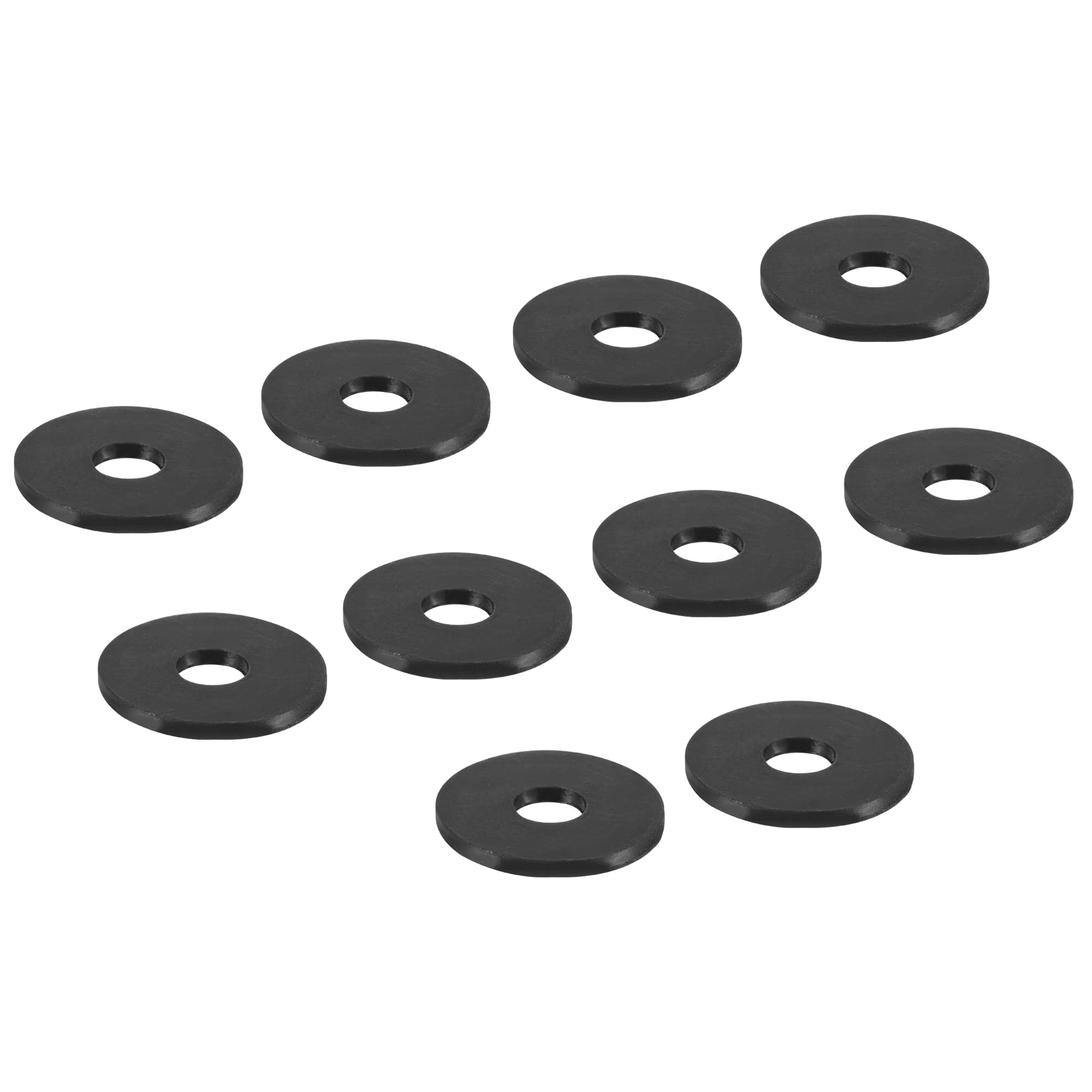 MECCANIXITY Anti Vibration Isolation Washer 35x11.5x3mm Round Spacer Rubber Pads Vibration Suppression for Central Air Conditioner Bolts Accessories, Black Pack of 10