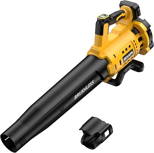 Miniatura 9 de Soplador de hojas inalámbrico para batería Makita de 18 V, soplador eléctrico de 480 CFM con motor sin escobillas, 6 velocidades variables de hasta