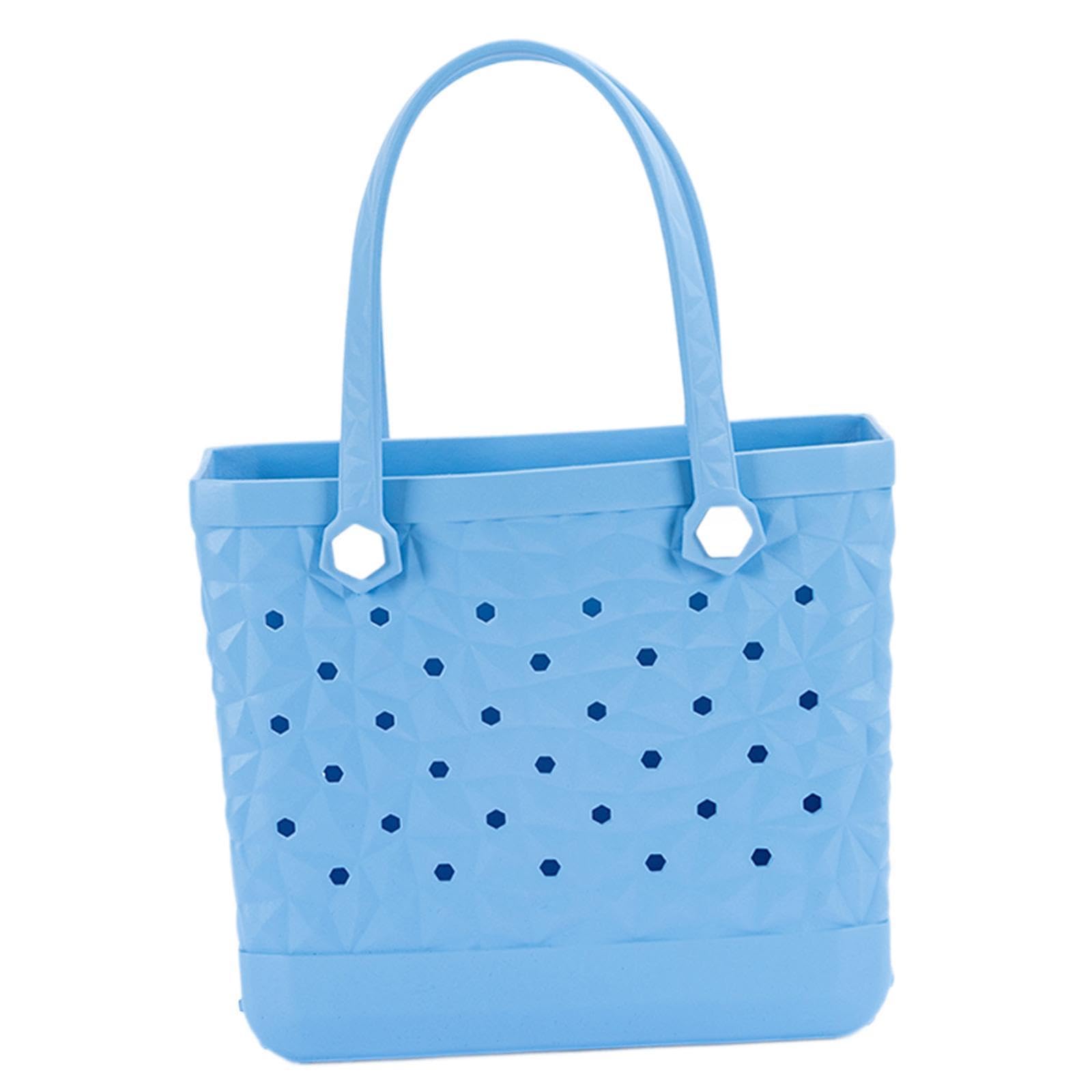 bnf open tote bag waterproof washable travel bag organizer hole bag, eva | 【design】: the waterproof washable tote for beach boat work sports. the unique hole design allows for personalized decoration.