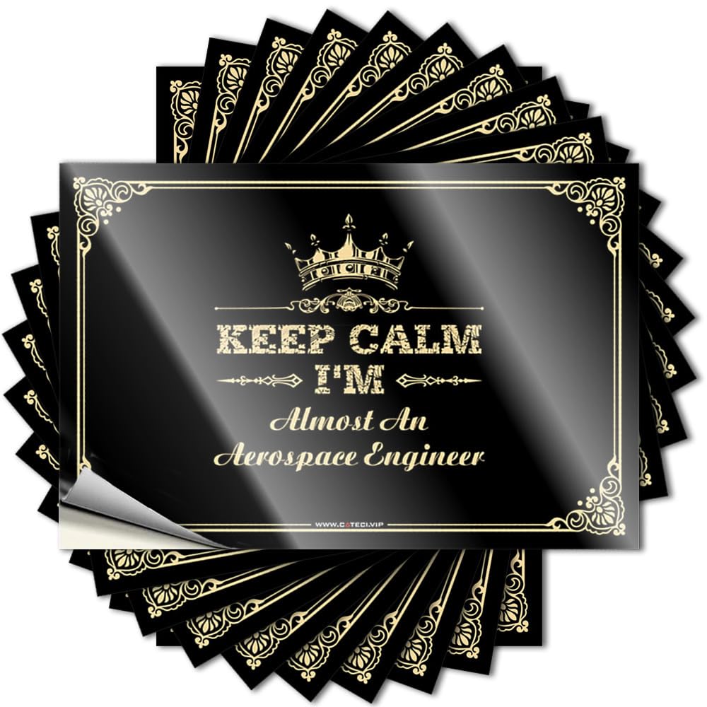 Western Home Decor Cruise Sticker - Keep Calm I'm Almost an Aerospace Engineer Laptop Waterproof Vinyl Sticker(12X18CM)