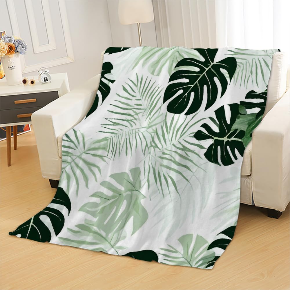 Couverture Polaire Feuilles De Palmiers Tropicaux Enfant,Couverture Polaire Epaisse Hiver Chaude Doux Été Camping,Flanelle 3D Couvertures Et Plaids,Couverture Lit 1 Personne 180X200,C4