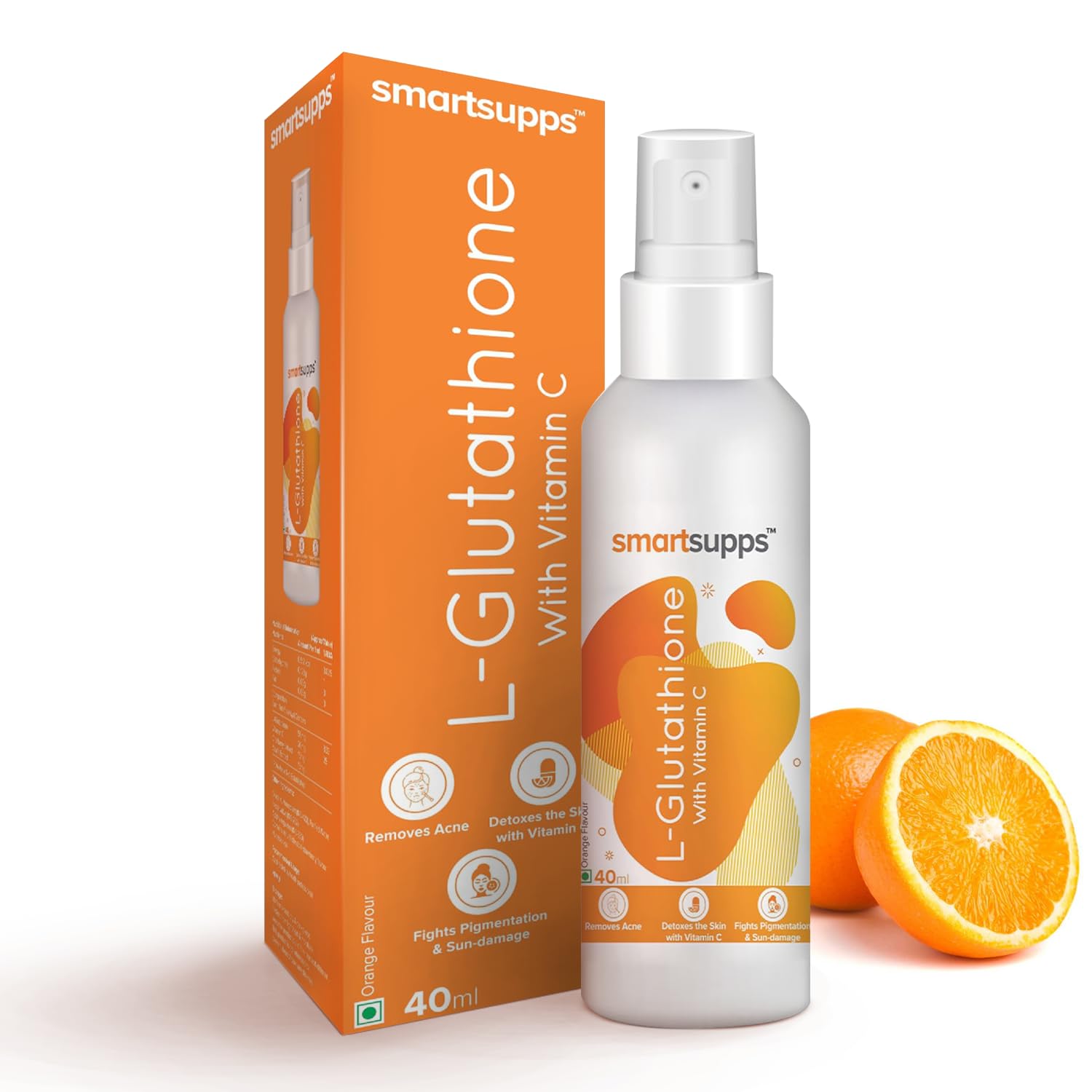 SMARTSUPPS Japanese L Glutathione Oral Spray with Vitamin C Antioxident for  Skin | Antioxidants for clear glowing skin | Sugar-free | Orange Flavour:  Buy Online at Best Price in Egypt