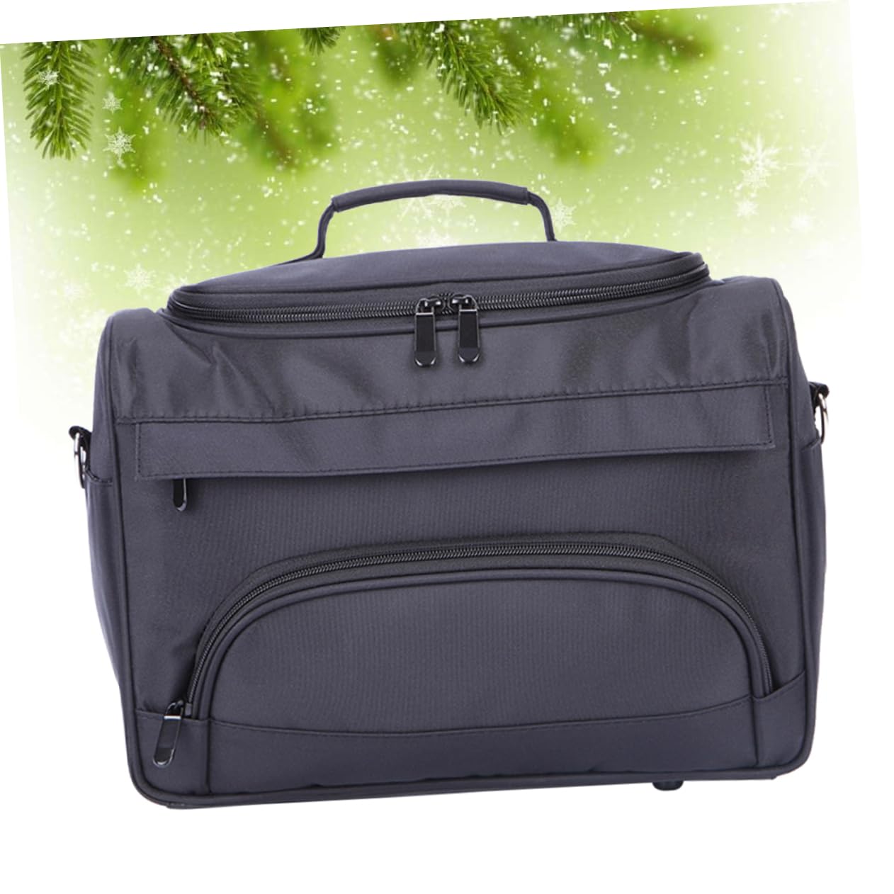 Paquet de Rangement pour Outils de Coiffure Noir en Tissu Bandoulière | Multi Compartiments, pour Matériel de Salon et Accessoires, Format Pratique pour Transport Quotidien