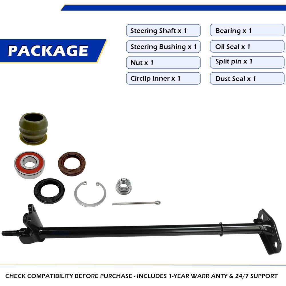 400EX Steering Stem Shaft &Steering Bushing Bearing Seal Kit Compatible with Honda Sportrax 400 TRX400EX TRX400X OEM# 53310-HN1-A10 53221-HC4-004
