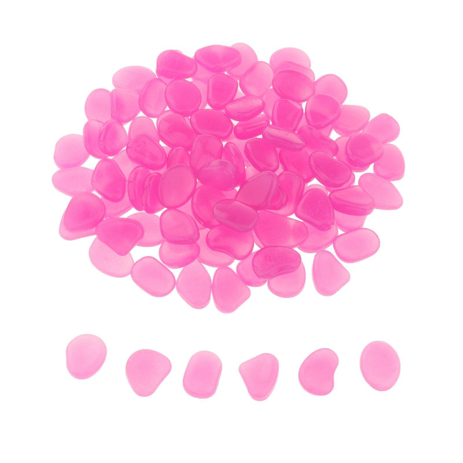 MYADDICTION Glow in The Dark Garden Pebbles Stones for Path Yard Decor Purplish red-image-38