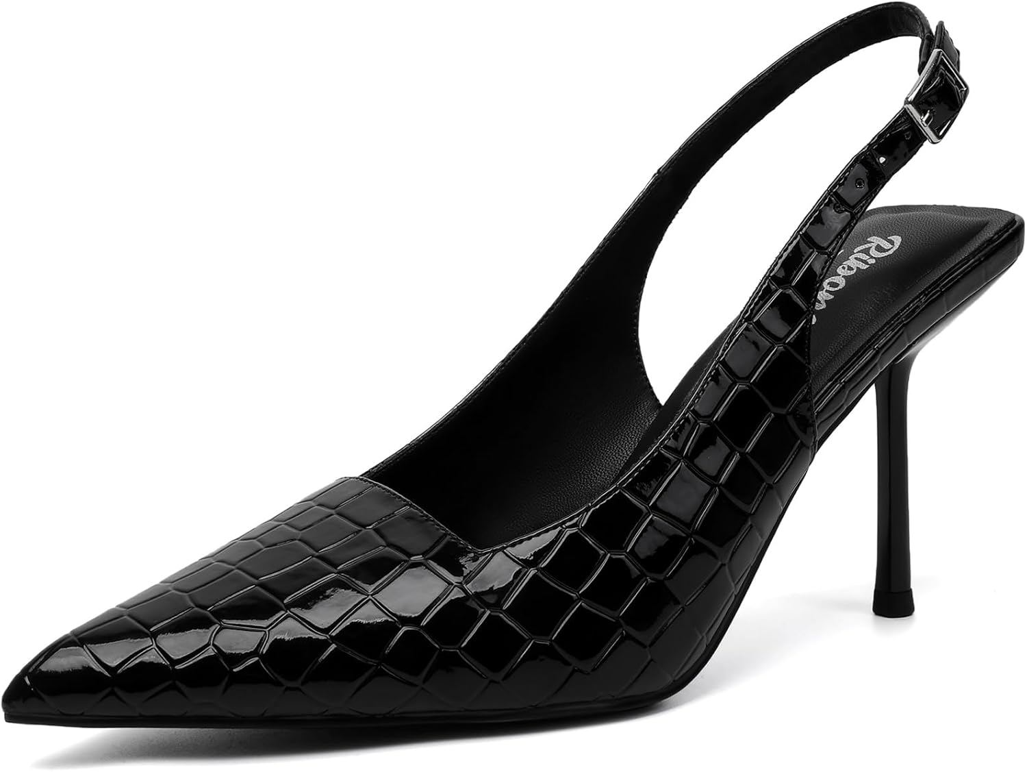 RIBONGZ Women Elegant Slingback Pumps - Closed Toe Design
