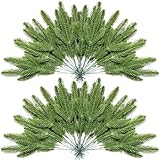 JK-GMTE 30PCS Christmas Pine Needles Green Artificial Pine Branches Fake...