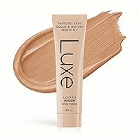 Luxe Color Changing Foundation for Women &ndash; Instantly Adapts to Your Skin Tone &ndash; Buildable Light-to-Medium Coverage &ndash; 12-Hour Wear &ndash; Natural Dewy Finish - Light