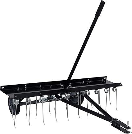 Tidyard Rasenlüfter Für Aufsitzmäher - 102cm Arbeitsbreite Mit 24 Stiften & Luftreifen