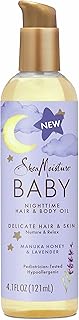 SheaMoisture Baby Hair and Body Oil for Delicate Hair and Skin Manuka Honey and Lavender Nighttime Hair and Skin Care Regi...