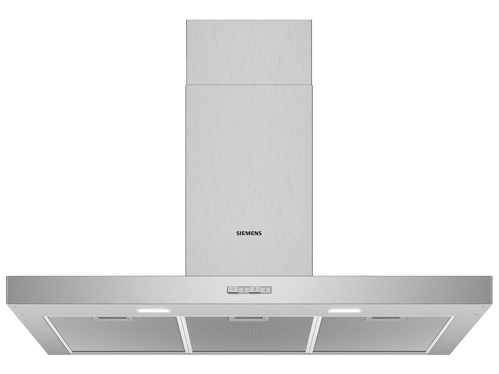 Siemens LC94BBC50 iQ100 Dunstabzugshaube/Wandhaube / 90 cm / Metall-Fettfilter / LED-Beleuchtung / Edelstahl