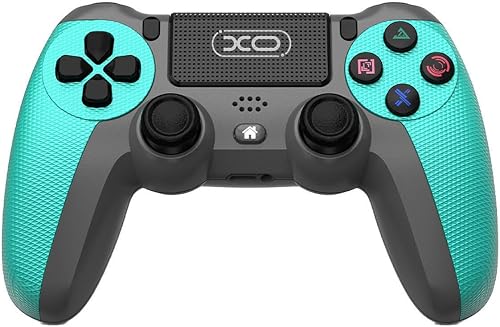 X O Design GP6 Wireless Bluetooth Gamepad Controller, Teal and Grey, 17 Button Multi-Platform Gaming Controller with Dual Joysticks