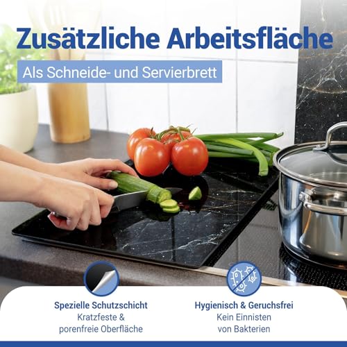 Allstar Herdabdeckplatte aus Glas, 2er Set, für Glaskeramik- und Induktionskochfelder, Herdabdeckung… – Ansicht 4