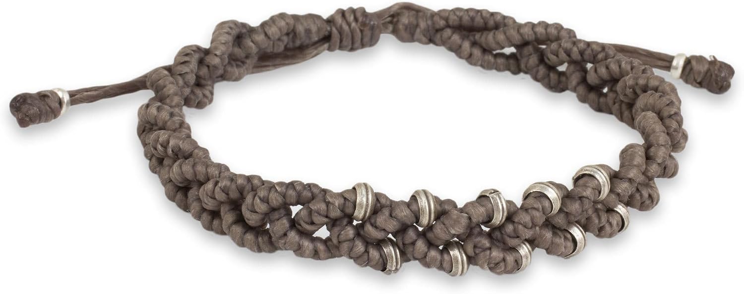 NOVICA Artisan Handmade Brass Calcite Anklet Elephant with Blue Jingling Bells Gold Tone Turquoise Beaded Thailand Scuba Animal Themed [9.75 in min L x 10.5 in max L x 1 in W] ' Elephant Parade'