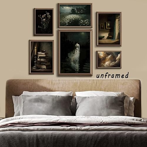 Miniatura 3 de Impresiones artísticas victorianas vintage, arte de pared Dark Academia oscura, póster de retrato de dama vintage, hogar victoriano gótico,