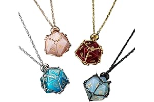 Celestial D20 Dice Cage with Delicate O Chain - A D&D Enthusiast's Delight