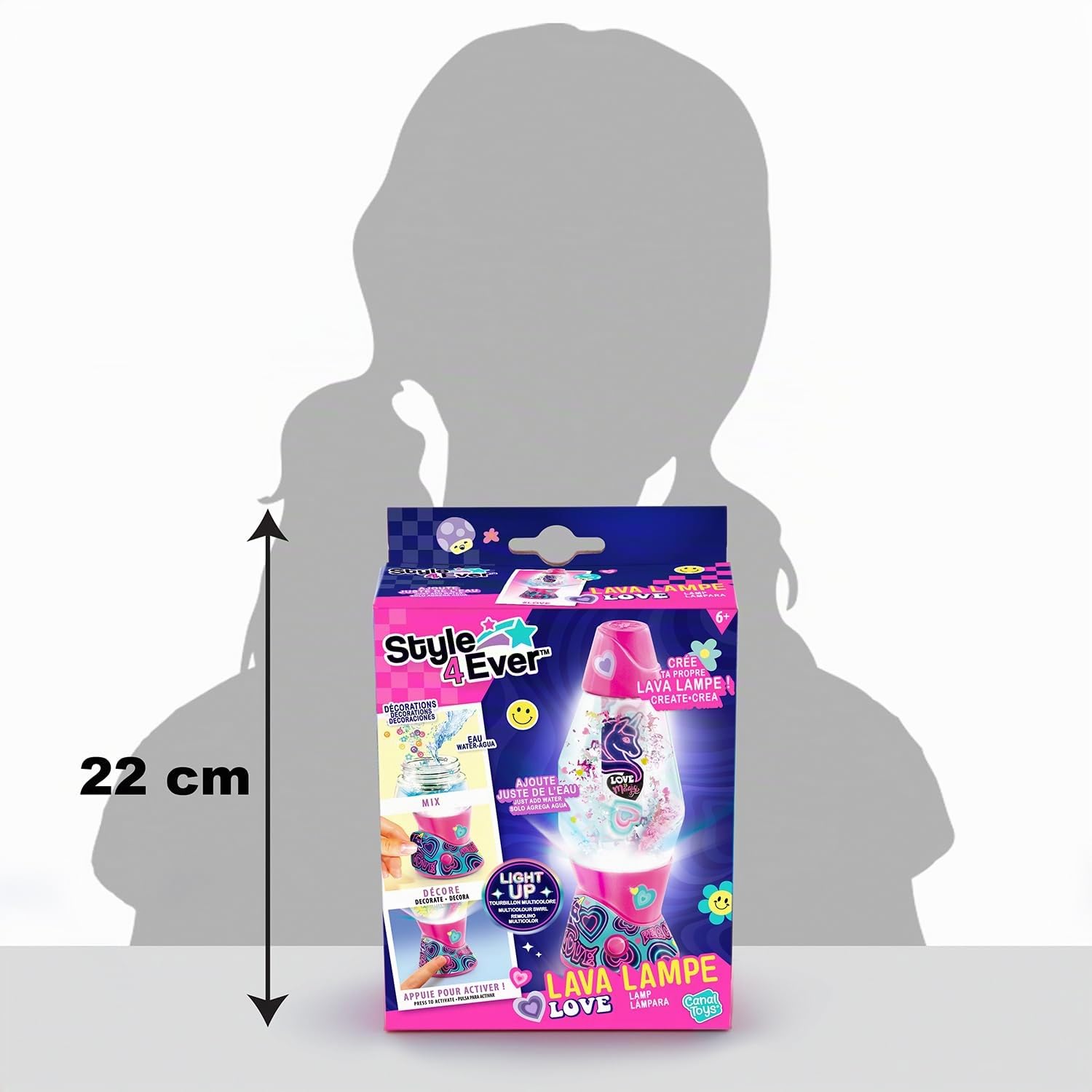 Canal Toys - Style 4Ever - Mini Lámpara de Lava | Con Decoraciones y Brillantes