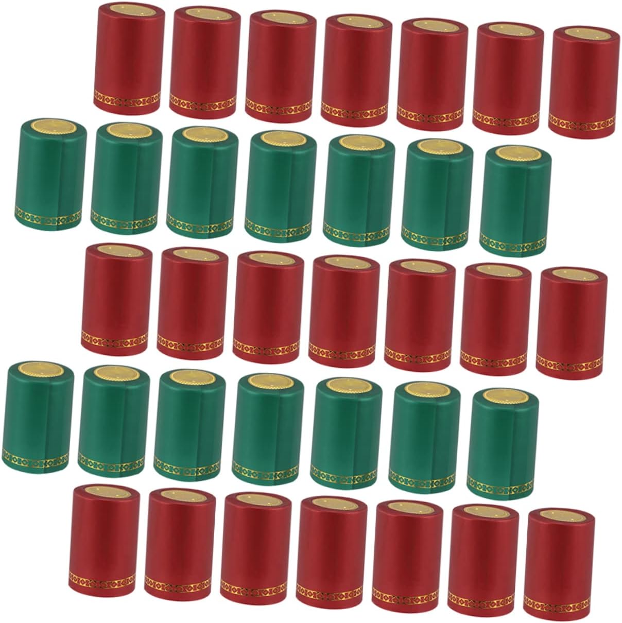 Wine Bottle Capsules 100pcs PVC Red Shrink Caps Christmas Sealing