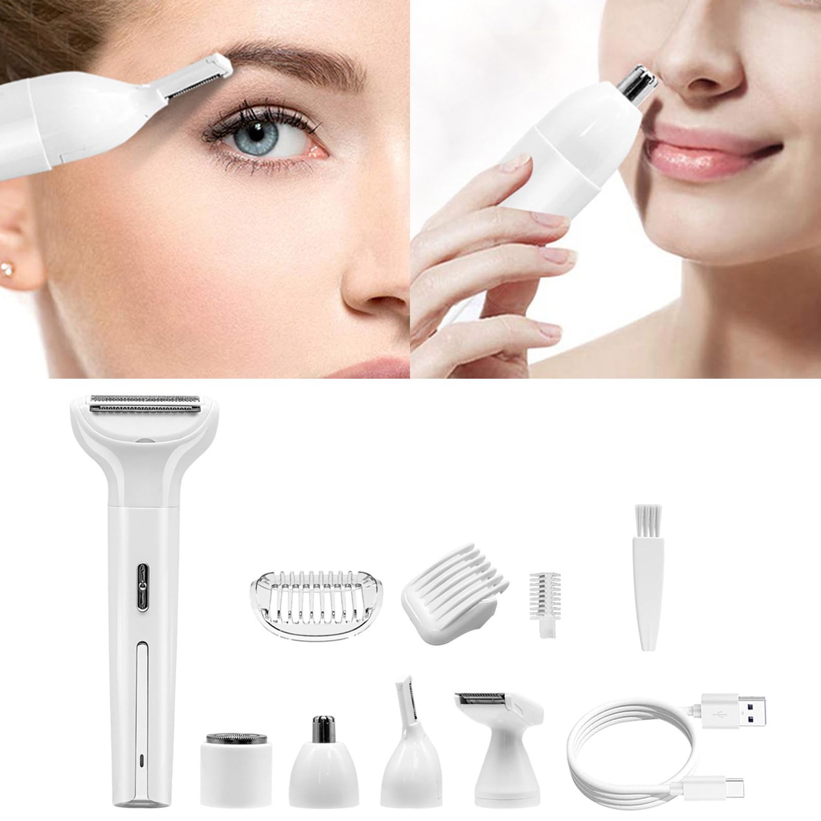 Electric Razro Shaver Trimmer For Womens 5 In 1 Painless Body Razro Facials Hair Removers Hair Removal For Face Leg