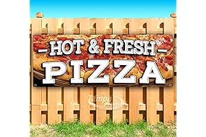Hot and Fresh Pizza 13 oz Banner