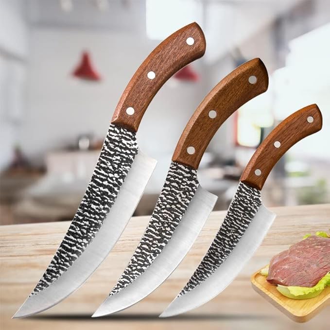 Set Cuchillos Cocina 3 Piezas Acero Inoxidable miniatura 2