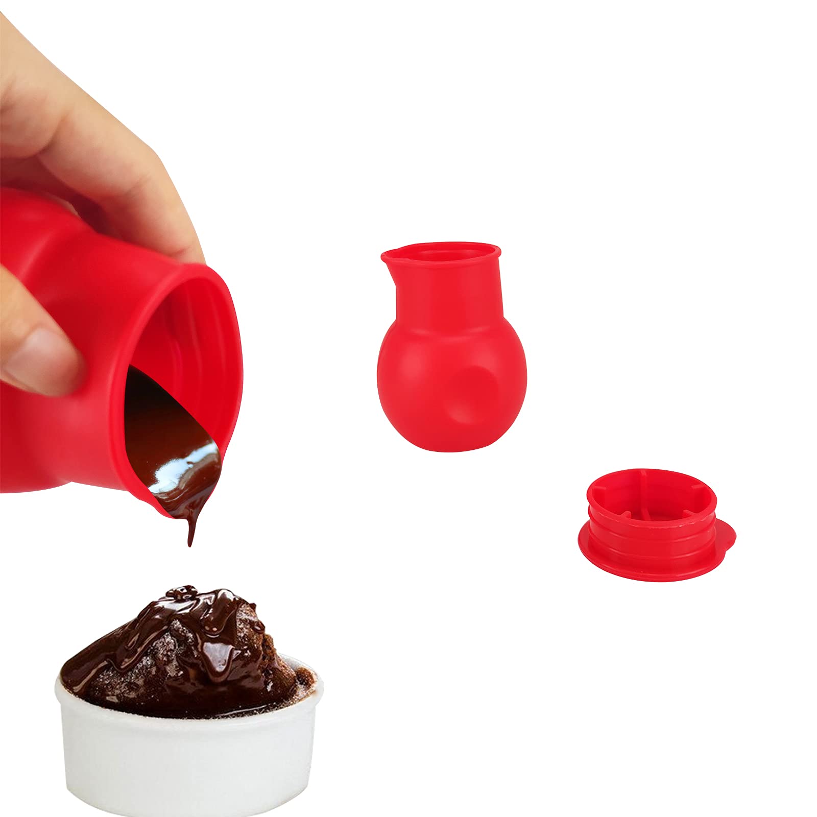 3 piezas de horno de fusión de chocolate, horno de microondas, se puede utilizar para mantequilla, queso, dulces, salsa y caramelo, molde para derretir chocolate 3