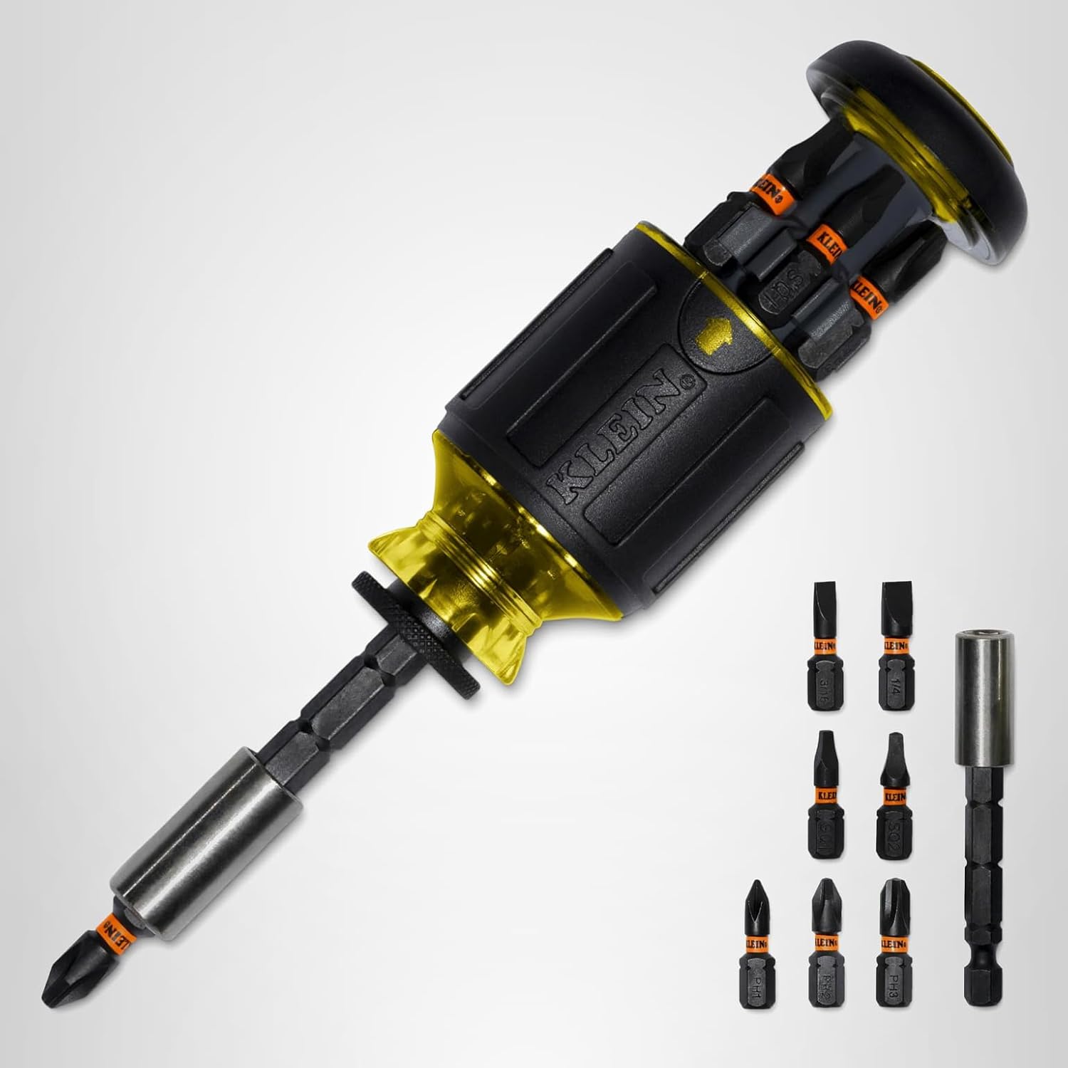 Klein Tools 32308 Multi-bit Stubby Screwdriver 8-in-1