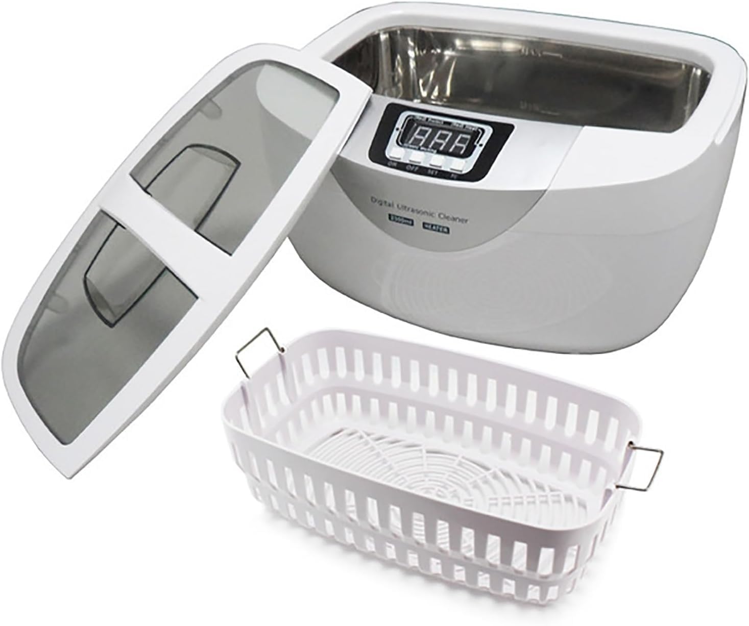 Digitaler Ultraschallreiniger 2,5 l mit Heizfunktion für Schmuck, Uhren, Brillen und mehr