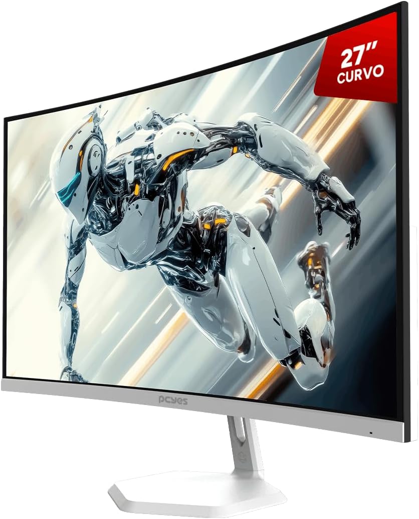 Monitor Gamer PCYES O-CREED O27C 27" Curvo FHD Branco