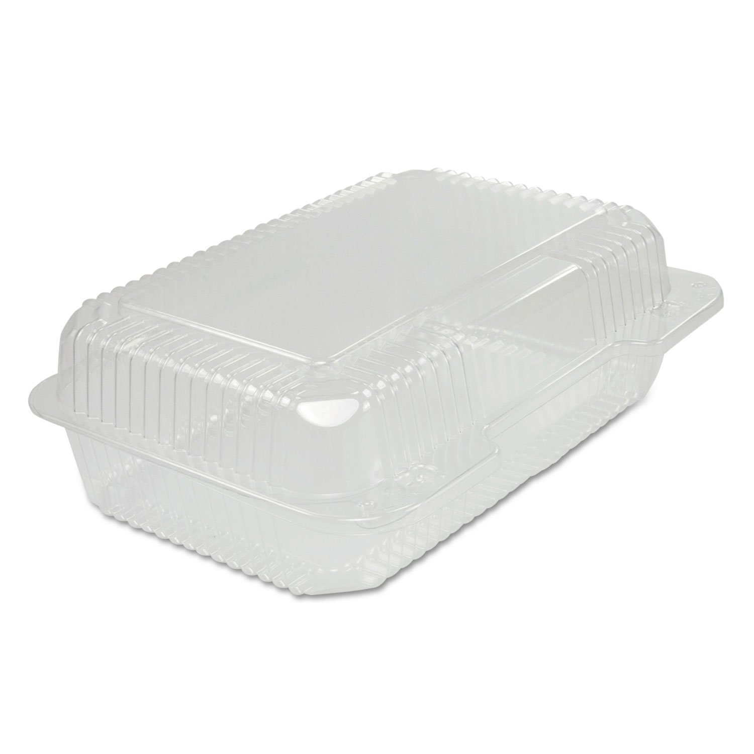 Dart C40UT1 Med Oblong Clear High Dome Hinged Container, 9.4 X 6.8 in (Case of 250)