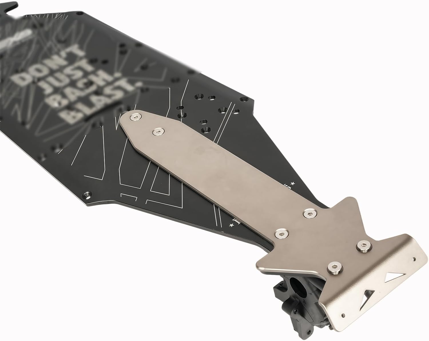 Titanium TC4 Chassis Skid Guard for Arrma 6S 1/8 Kraton, 0.08" Front Under-Chassis Armor Replace/Chassis Protection Plate/Ti Skid Guard Upgrade