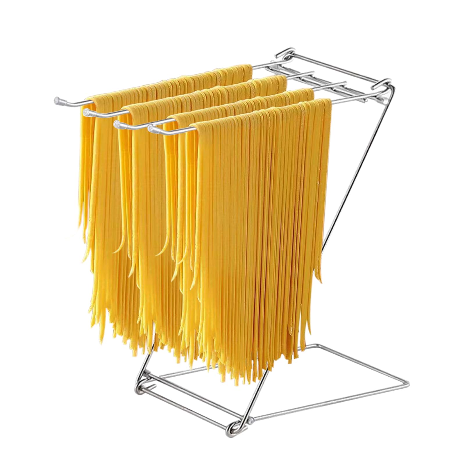 Séchoir à pâtes pliable en acier inoxydable pour spaghetti et nouilles