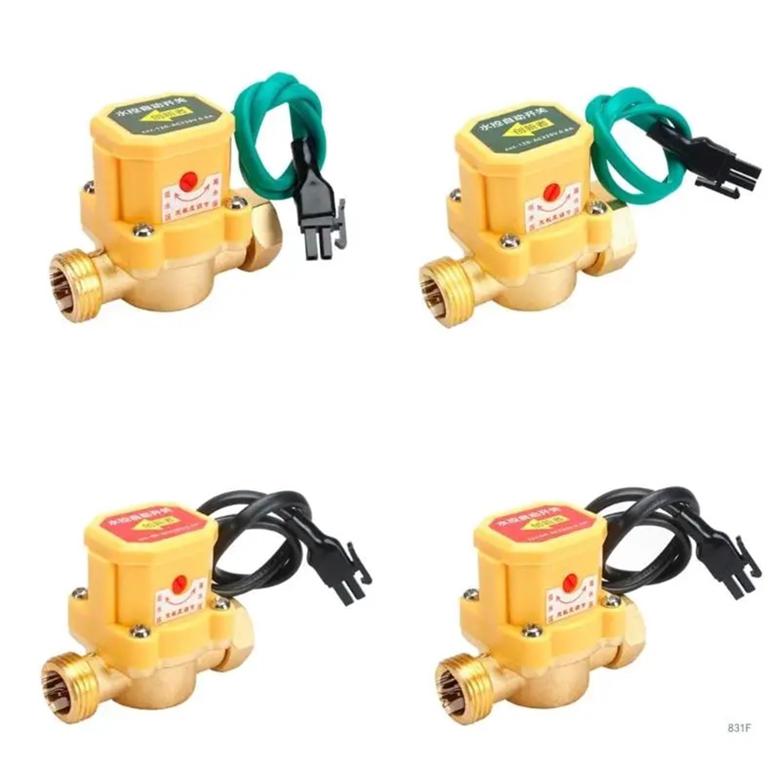 Flussostato dell'Acqua Interruttore di Controllo del Flusso dell'Acqua Sensore di Flusso Regolabile della Pompa dell'Acqua G1/2 a G1/2/G3/4 a G1/2 Connettore filettato(25mm to 20mm 120W)