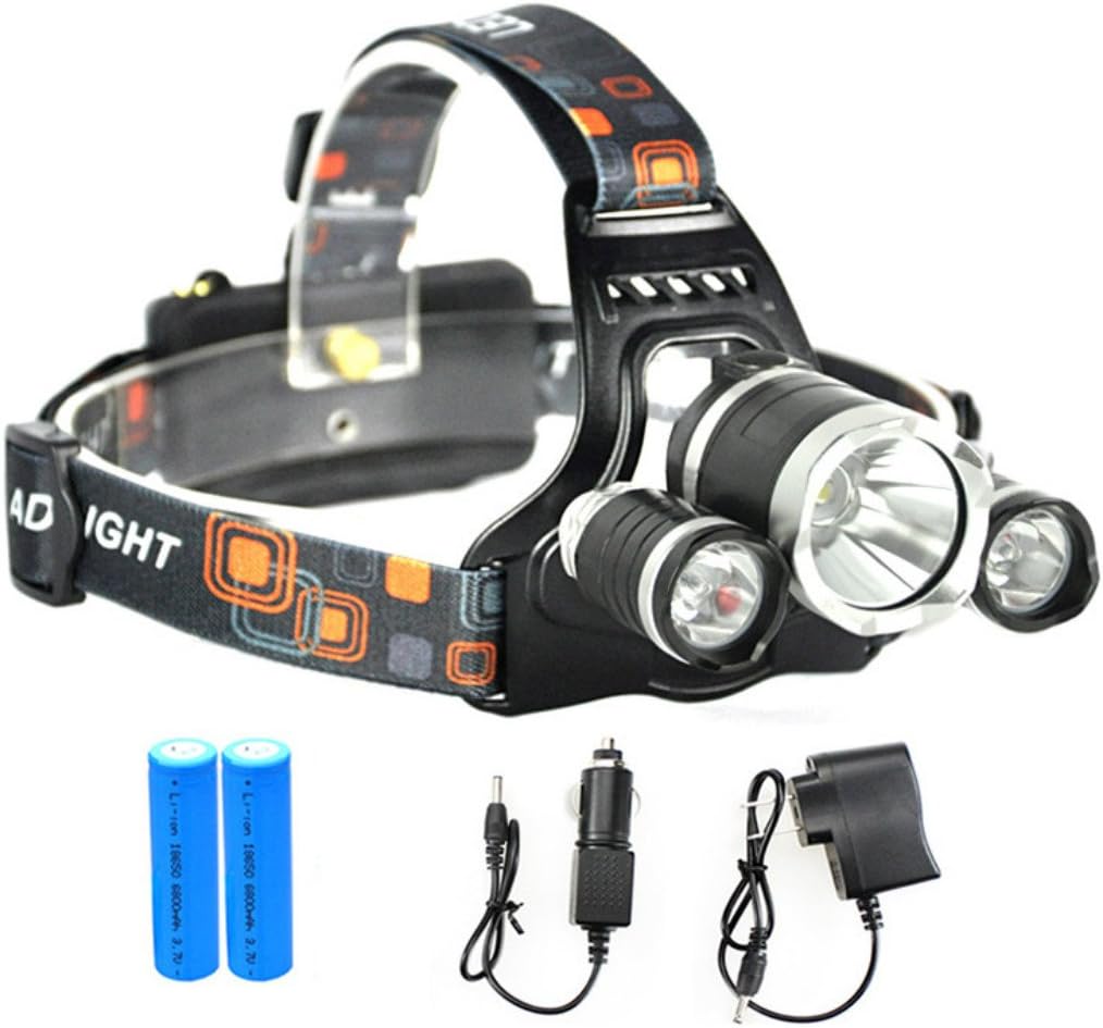 LED Head Lamp Mia Nbaoshu Super Bright White 4000 Lumens Waterproof Headlight Headlamp 3XPE Ideal for Night Reading, Camping, Fishing, Adventure Den Research, Mountain Climbing, Cycling, etc.