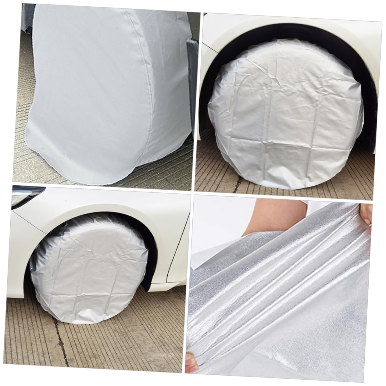 Cabilock 4piezas Fundas para Neumáticos De Autocaravana Protector para Ruedas De Remolque Fundas De Neumáticos para Camping