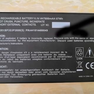 互換される Getac BP3S3P2600 87Wh/7800mAh 互換用ノート電池 B300 B300X BP3S3P2600 交換用ノート電池 BP3S3P2600 11.1V バッテリー