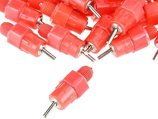 Acogedor 50Pcs Chicken Nipple Feeder, Automatic Chicken Waterer Nipple Drinker Feeders, Water Drinker Duck Hen Poultry Drinker, Fowl Drinker Kit for Chicken Quail Duck
