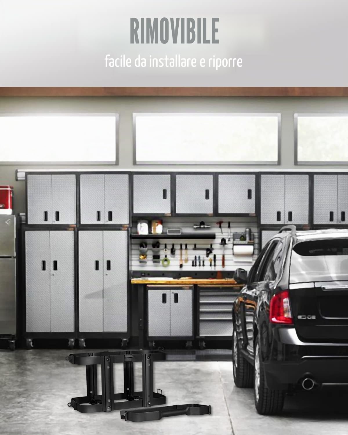 Supporto per tanica di benzina da 20 l, supporto per taniche di benzina, bloccabile e rimovibile, per Tanica Metallo da auto