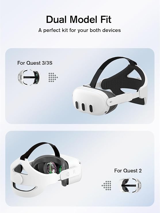CNBEYOUNG Adjustable Head Strap Compatible with Meta/Oculus Quest 2