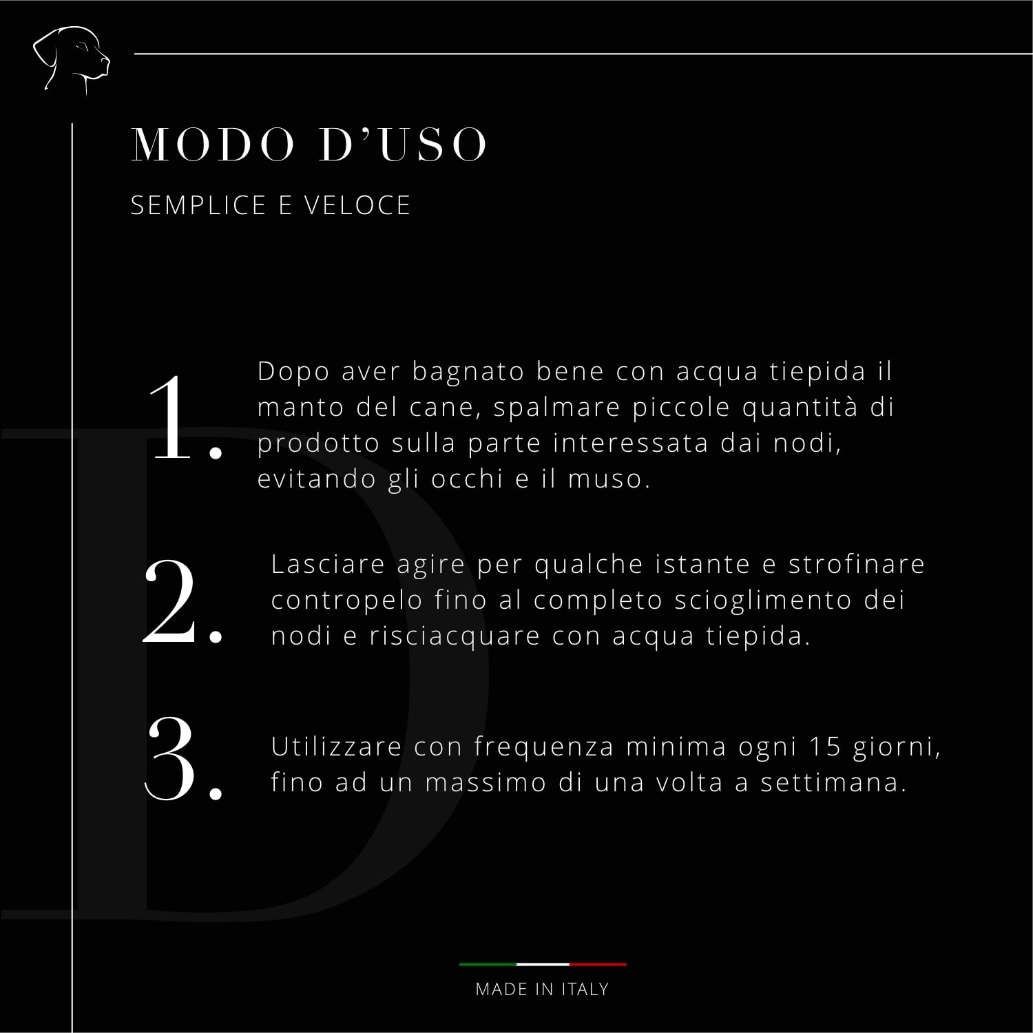 Dog's Health – shampoo per cani 500ml - shampoo Districare pelo cane - Sciogli Nodi pelo cane. shampoo per cani pelo lungo e pelo corto, Con olio di Argan, di Neem e Aloe Vera. senza OGM