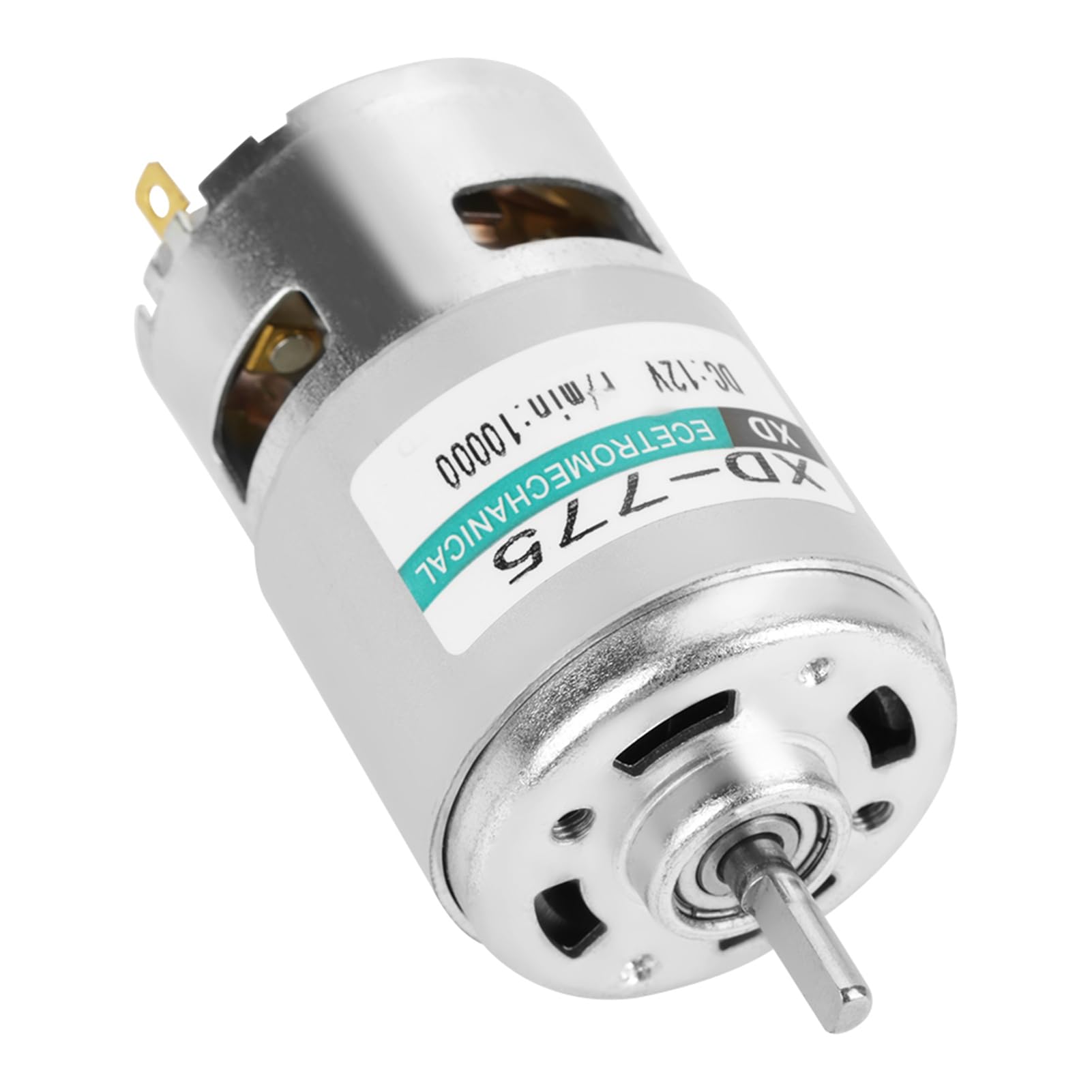 CHICIRIS XD-775 High Speed Low Noise Brush DC Motor for Table Drilling Machine and Small Lathe 12V/24V Ball Bearing Motor (#1)