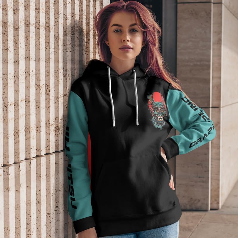 Samurai Mens Hooded Sweatshirt 3D Printed Graphic Pullover Streetwear Hoodies for Men and Women