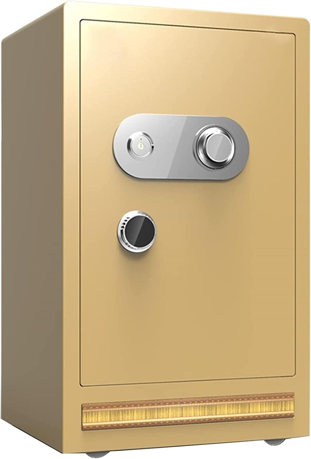 Mechanical Safe Box Security Safe Box for Home Fireproof and Anti-Smashing Steel Storage Container,Brown-70cm