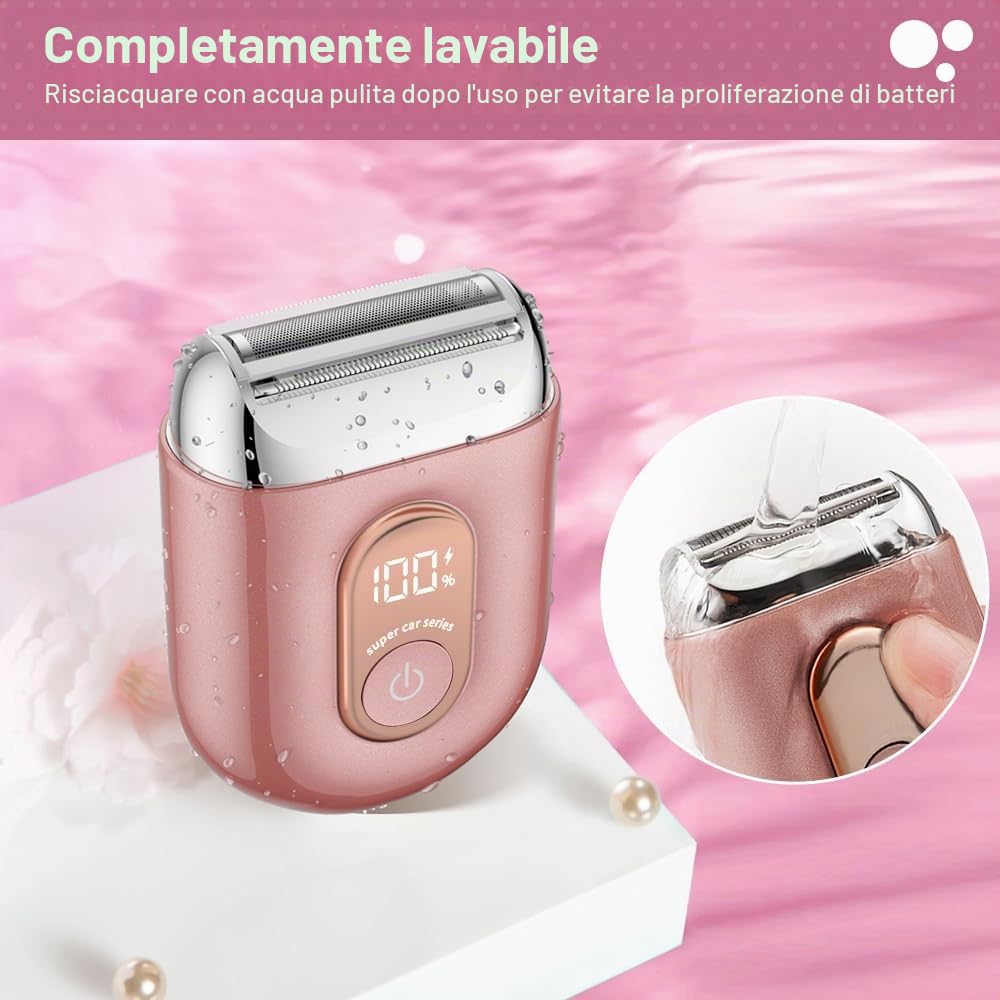 Rasoio da donna [2025 Nuovo] 3D Triple Rasoio intimo per donne, rasoio elettrico da donna, per zona bikini, ascelle, gambe