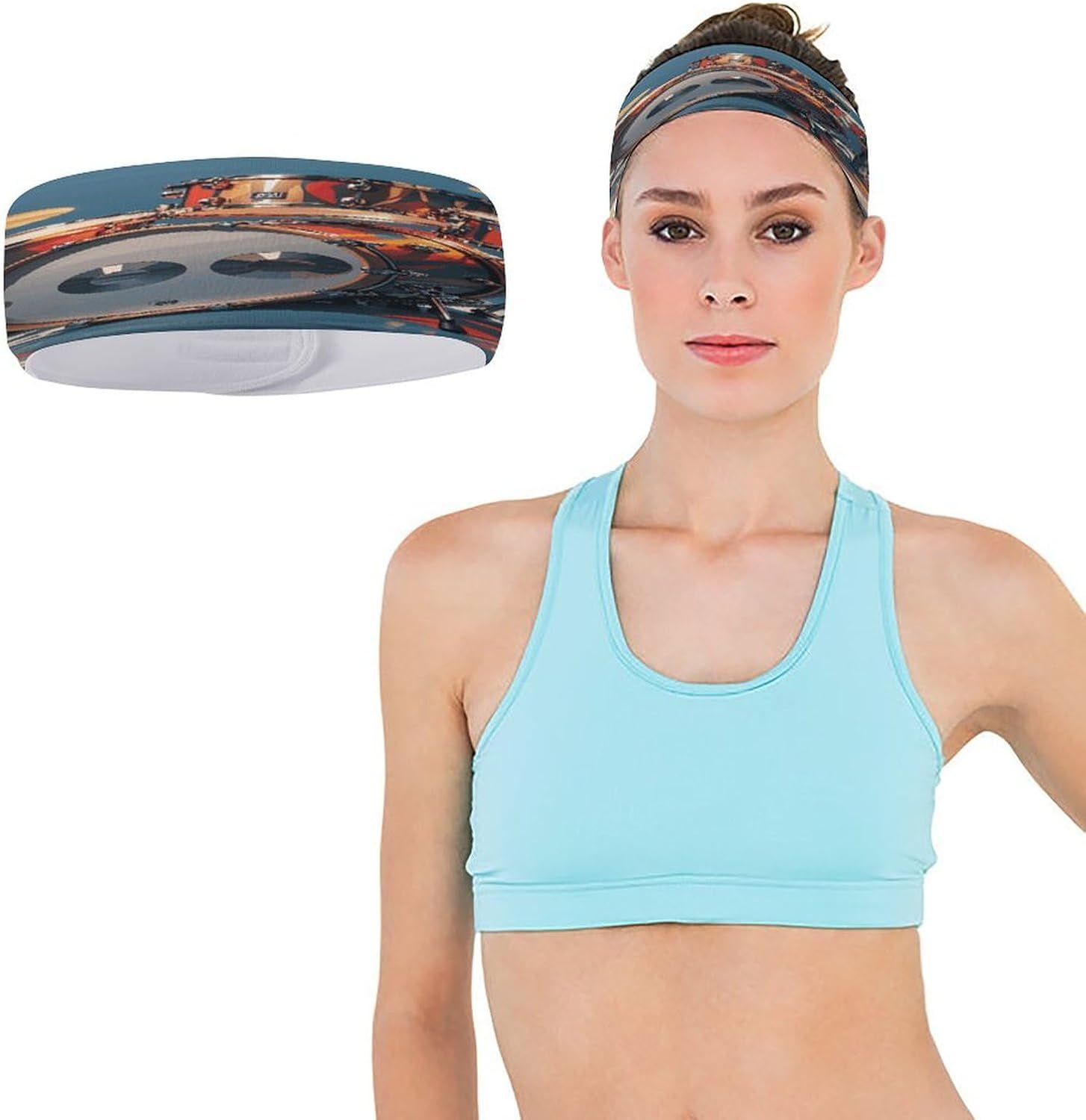 Cool Drum Set Sweatband Sports Headband Hair Bands image 3