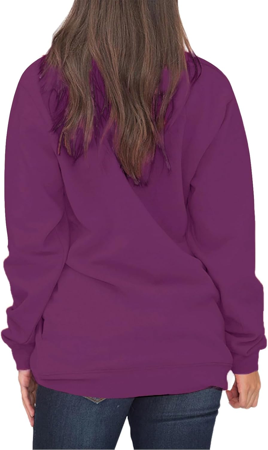 Samefar Womens Warm Cozy High Neck Long Sleeve Solid 1/4 Zip Pullover Sweatshirts with Pockets - Image 2