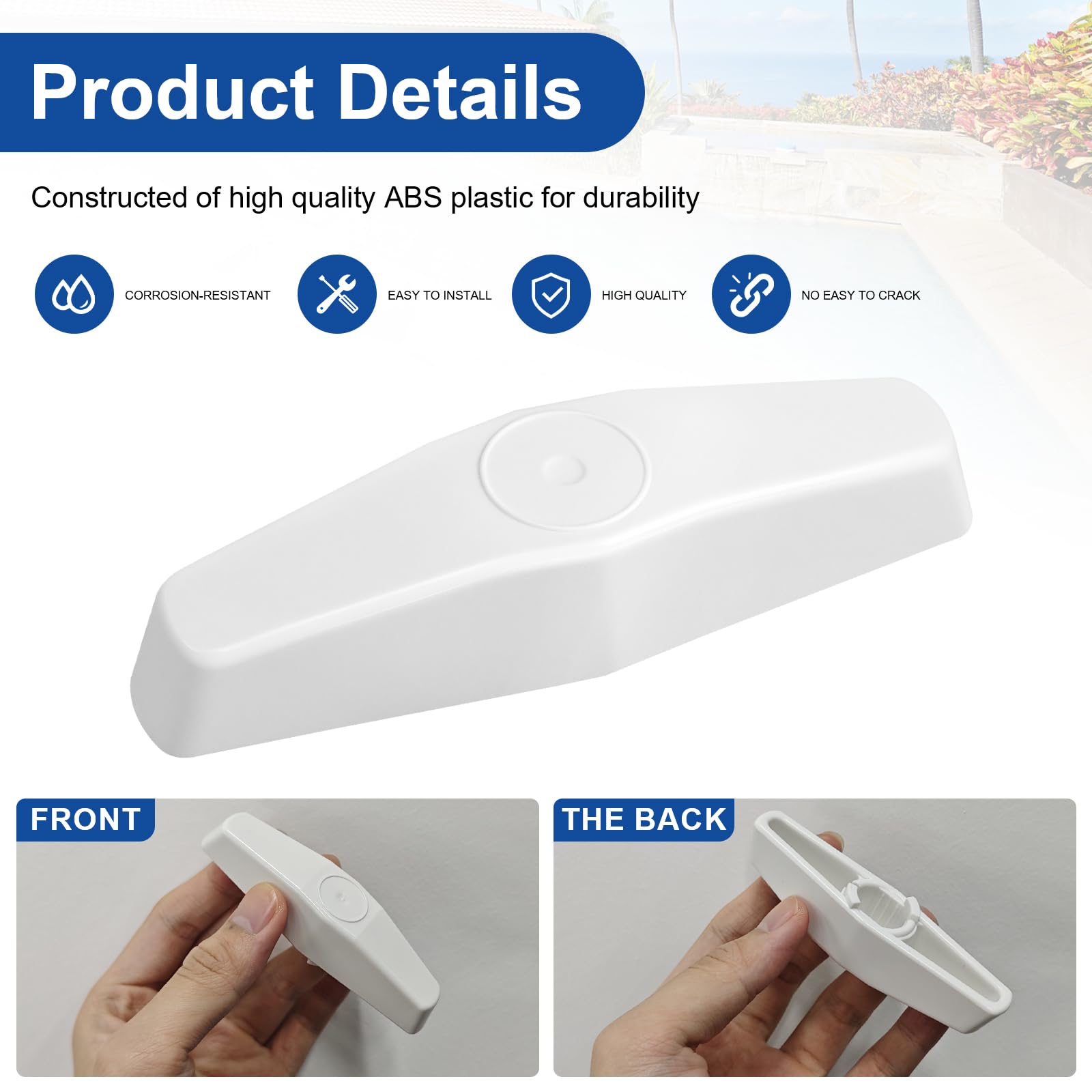 SPX0722F - Mango de válvula de piscina de repuesto compatible con válvulas de bola Hayward Trimline modelos SP0722, SP0722UN, SP0723, SP0723UN con mango de filtro de 2 vías, válvulas no corrosivas de