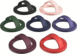 Removable Liquid Silicone Magnetic Phone Ring Holder - Anti-Drop Universal Smartphone Grip for Android Cases(2 pcs White)